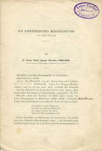 Inwyler, Dr Paul Vital Ignaz Troxler 1780-1866. (Umschlag)