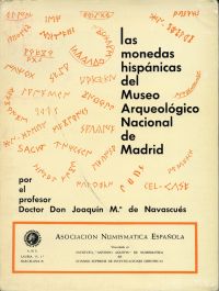 Navascues, Las monedas hispanicas del Museo Arqueologico Nacional de Madrid. (Umschlag)