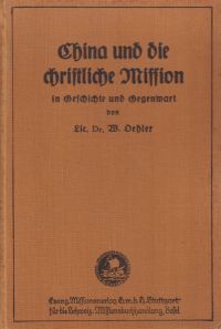 Oehler-Tübingen, China und die christliche Mission (Umschlag)