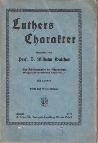 Walther, Luthers Charakter. (Umschlag)