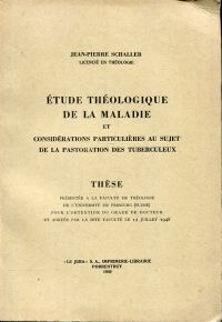 Schaller, Étude théologique de la maladie (Umschlag)