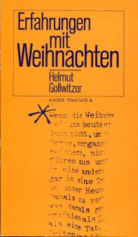 Gollwitzer, Erfahrungen mit Weihnachten. (Umschlag)