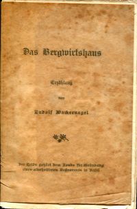 Wackernagel, Das Bergwirtshaus. (Umschlag)