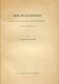 Kramer, Der Sigmatismus. (Umschlag)