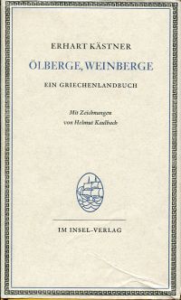 Kästner, Ölberge, Weinberge. (Umschlag)
