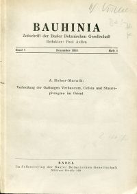 Huber-Morath, Verbreitung der Gattungen Verbascum, Celsia und Staurophragma im (Umschlag)