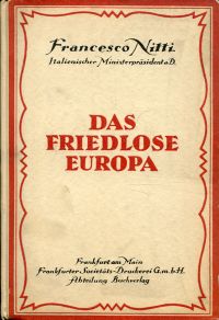 Nitti, Das friedlose Europa. (Umschlag)