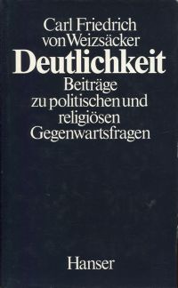 Weizsäcker, Deutlichkeit. (Umschlag)