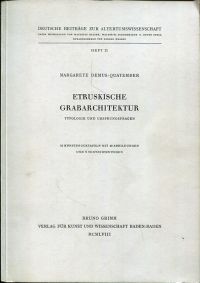 Demus-Quatember, Etruskische Grabarchitektur. (Umschlag)