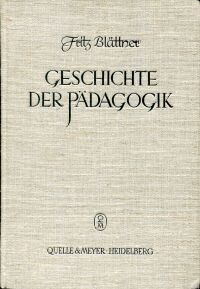 Blättner, Geschichte der Pädagogik (Umschlag)