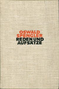 Spengler, Reden und Aufsätze (Umschlag)