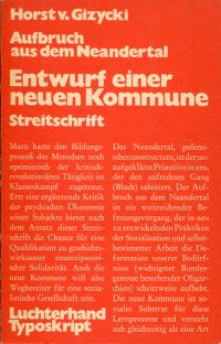 Gizycki, Aufbruch aus dem Neandertal. (Umschlag)