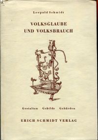 Schmidt, Volksglaube und Volksbrauch. (Umschlag)
