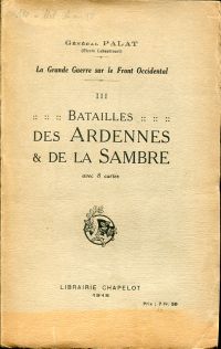 Palat, Batailles des Ardennes & de la Sambre. (Umschlag)