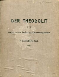 Bäschlin, Der Theodolit. (Umschlag)