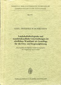 Schreiber, Landschaftsökologische und standortskundliche Untersuchungen (Umschlag)