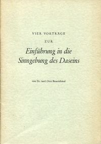 Bauernfeind, Vier Vorträge zur Einführung in die Sinngebung des Daseins. (Umschlag)