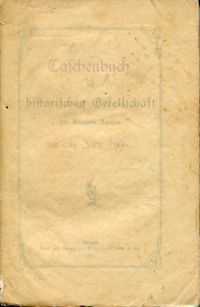 Taschenbuch der historischen Gesellschaft des Kantons Aargau für das Jahr 1906. (Umschlag)