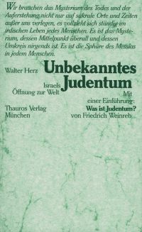 Herz, Unbekanntes Judentum. (Umschlag)