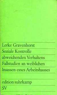 Gravenhorst, Soziale Kontrolle abweichenden Verhaltens. (Umschlag)