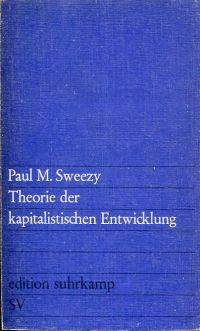 Sweezy, Theorie der kapitalistischen Entwicklung. (Umschlag)