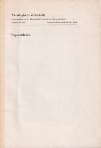 Burger, Le pasteur Guillame Farel. (Umschlag)