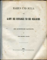 Gerlach, Marius und Sulla oder Kampf der Demagogie und der Oligarchie. (Umschlag)