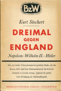 Stechert, Dreimal gegen England. (Schutzumschlag)