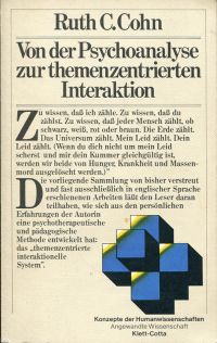 Cohn, Von der Psychoanalyse zur themenzentrierten Interaktion. (Umschlag)