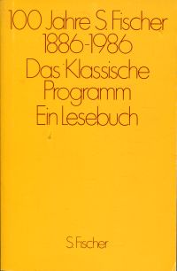 100 Jahre S.-Fischer-Verlag. (Umschlag)