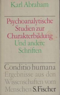 Abraham, Psychoanalytische Studien zur Charakterbildung und andere Schriften. (Umschlag)