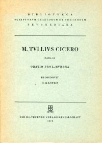 Cicero, Oratio pro L. Murena. (Umschlag)