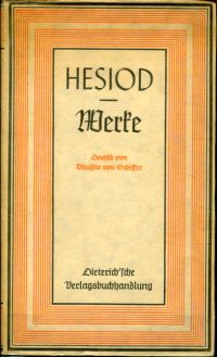 Hesiod: Sämtliche Werke. (Umschlag)