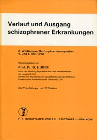 Huber, Verlauf und Ausgang schizophrener Erkrankungen. (Umschlag)