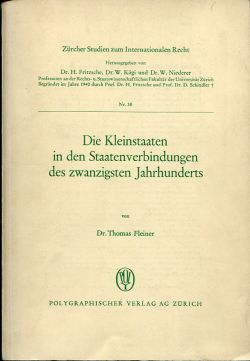 Fleiner, Die Kleinstaaten in den Staatenverbindungen des zwanzigsten Jahrhundert (Einband)