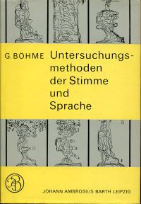 Böhme, Untersuchungsmethoden der Stimme und Sprache. (Umschlag)