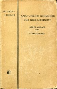Salmon, Analytische Geometrie der Kegelschnitte. 1. Teil. (Umschlag)