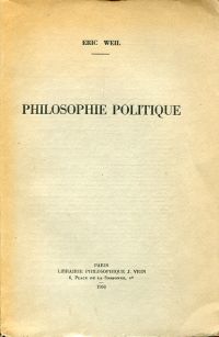 Weil, Philosophie politique. (Umschlag)
