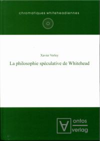 Verley, La philosophie spéculative de Whitehead. (Umschlag)