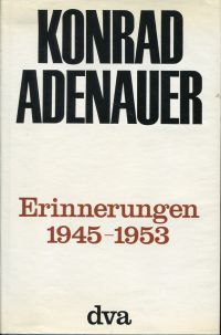 Adenauer, Erinnerungen, 1945-1953. (Umschlag)