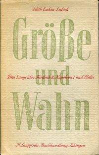 Eucken-Erdsiek, Grösse und Wahn. (Umschlag)