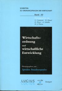 Paraskewopoulos, Wirtschaftsordnung und wirtschaftliche Entwicklung. (Umschlag)