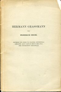 Engel, Hermann Grassmann. (Umschlag)