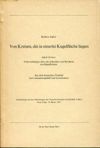 Jegher, Von Kreisen, die in einerlei Kugelfäche liegen. (Umschlag)