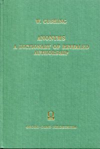 Cushing, Anonyms. (Einband)