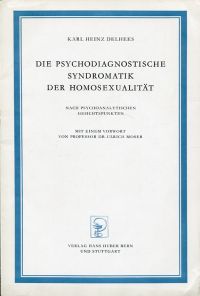 Delhees, Die psychodiagnostische Syndromatik der Homosexualität. (Umschlag)