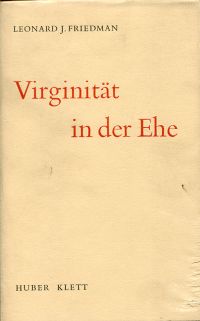 Friedman, Virginität in der Ehe. (Umschlag)