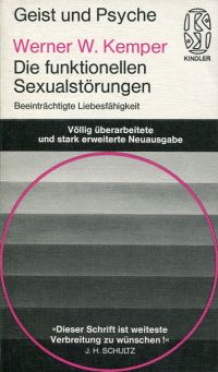 Kemper, Die funktionellen Sexualstörungen. (Umschlag)