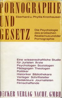 Kronhausen, Pornographie und Gesetz. (Umschlag)