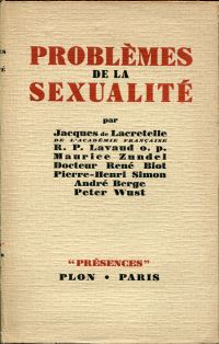 Lacretelle, Problèmes de la sexualité. (Umschlag)
